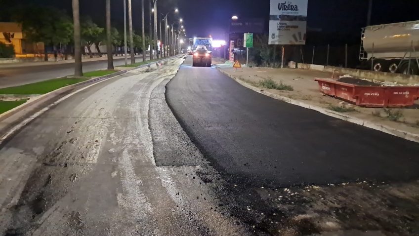 En la noche de este martes, 25 de agosto, a partir de las 21.30 horas se asfaltará la rotonda ubicada en El Torno